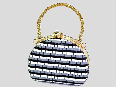 Aluminum metal mesh handbag MN80022