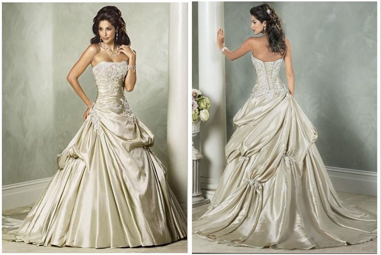 Vestido de novia sin tirantes SW30025