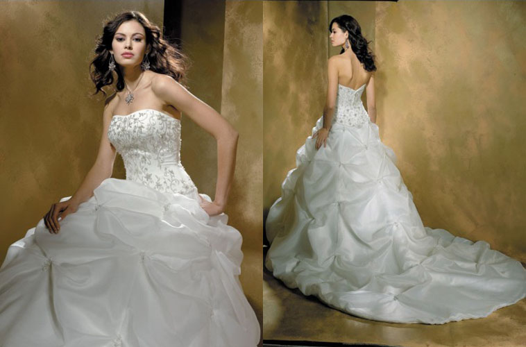 Vestido de novia sin tirantes SW30026