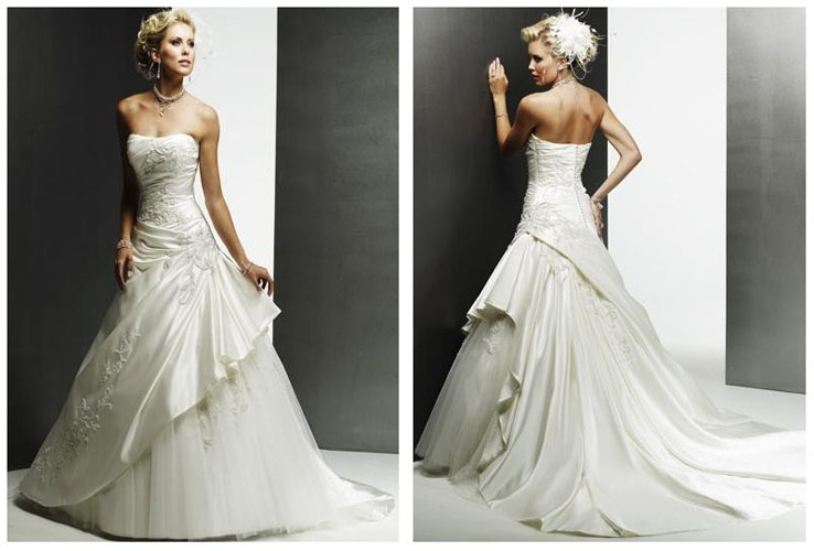स्ट्रैपलेस शादी की पोशाक SW30027
